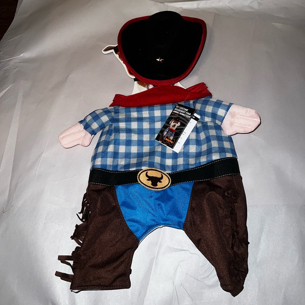⭐️NWT Party Dog Walking Western Cowboy Dog/ Cat Halloween Costume M/L - Picture 3 of 12